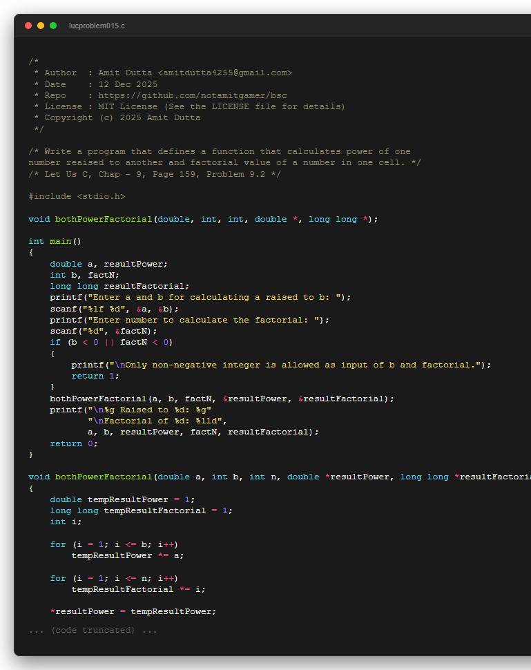 Write a program that defines a function that calculates power of one number reaised to another and factorial value of a number in one cell.